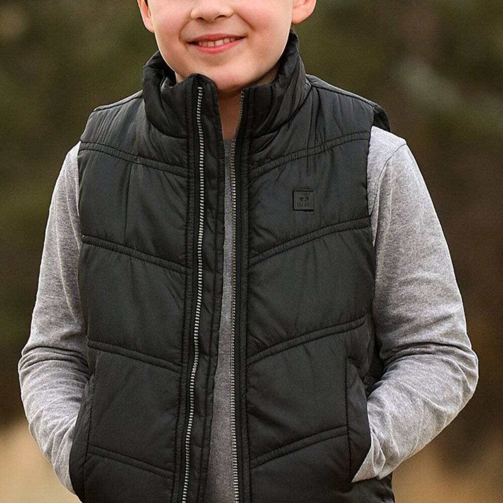 Calvin Klein Jeans, Black, 4T puffer vest, Boys
